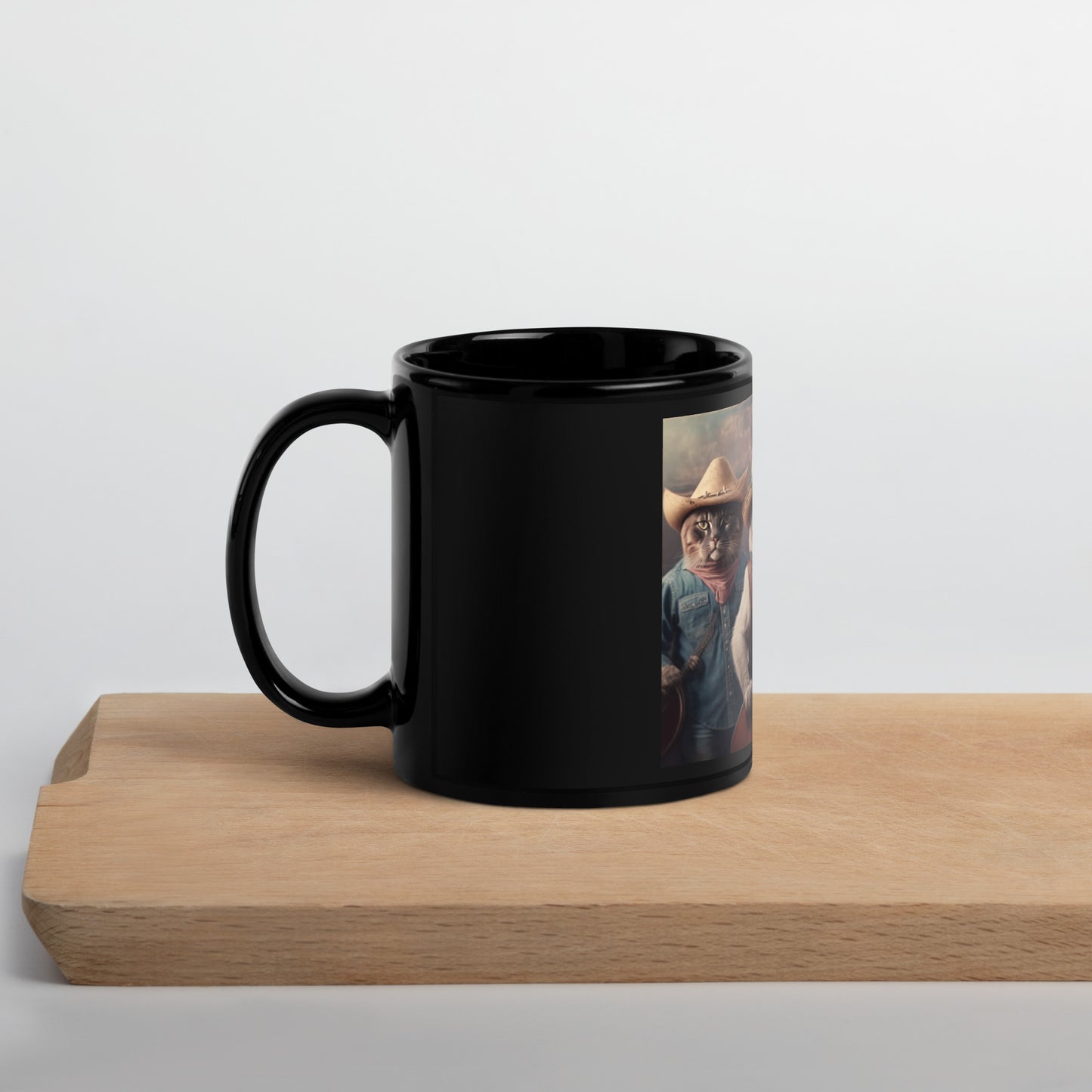 Outlaw Country Cats - Black Glossy Mug