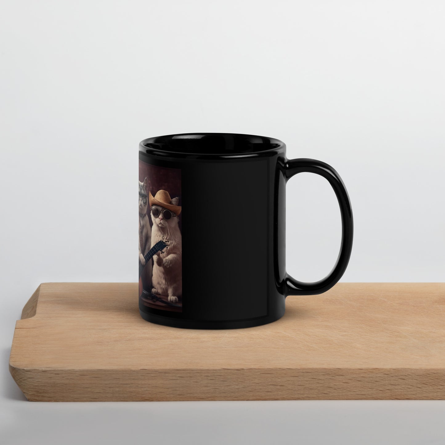 Outlaw Country Cats - Black Glossy Mug