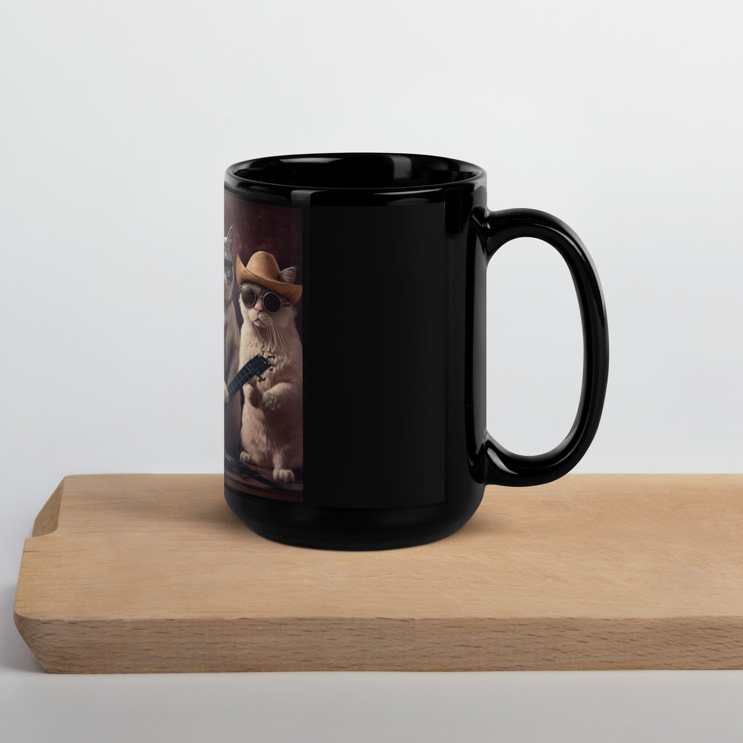 Outlaw Country Cats - Black Glossy Mug